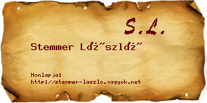 Stemmer László névjegykártya